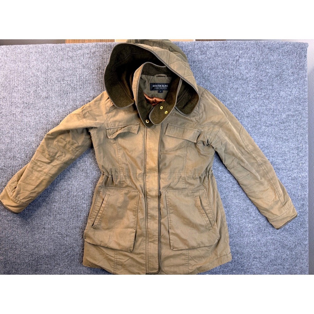 Kristen Blake Studio Collection Women Small Olive Green Utility Hooded Jacket